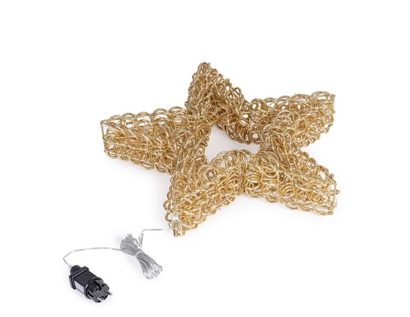 Stella luminosa oro di Natale con 500 led e alta 50 cm, perfetta come decorazione di Natale